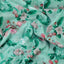 Flora Delight Linen Fabric (Sea Green, Floral, Linen)