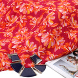 Sweeter Than Honey Georgette Fabric (Pink, Orange, Floral, Georgette)