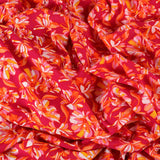 Sweeter Than Honey Georgette Fabric (Pink, Orange, Floral, Georgette)