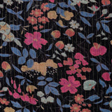 Mystical Floral Georgette Fabric (Black, Paisleys & Floral, Georgette)