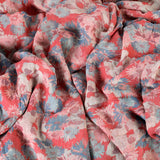 Pastel Tropical Glow Goergette Fabric (Pastel, Floral, Goergette)