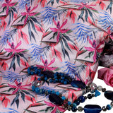 Lilly blush Bengali Silk Fabric (Pink , Floral, Bengali Silk)