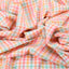 Vivid Luxe Cotton Linen Fabric (Pink, Green & Yellow, Checks, Cotton Linen)