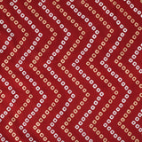 Bridal Affair Cotton Fabric (Red, Stripes, Cotton)
