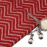 Bridal Affair Cotton Fabric (Red, Stripes, Cotton)