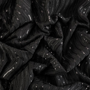 Date Night Georgette Fabric (Black, Georgette )