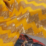 Squash Glow Georgette Fabric (Yellow, Gold, Georgette)