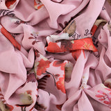Blush Mush Goergette Fabric (Peach, Floral, Goergette)