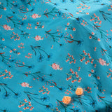 Rayhani Georgette Fabric (Sky Blue, Floral, Georgette )