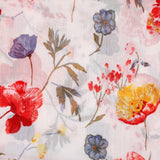 Lakme Fashion Chiffon Fabric (White, Floral, Chiffon )